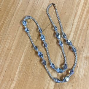 Vintage Blue cut glass beads